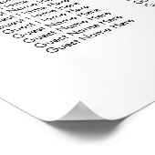 Dusty Pink Boho Floral 29 Tische Hochzeitssitze Poster (Ecke)