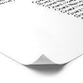 Dusty Pink Boho Floral 30 Tische Hochzeitssitze Poster (Ecke)