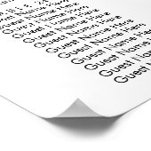 Dusty Pink Boho Floral 31 Tische Hochzeitssitze Poster (Ecke)