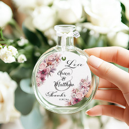 Dusty Pink Boho Floral Modern Script Wedding Geschenkanhänger