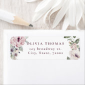 Dusty pink boho floral rustikale Rücksendeadresse (Insitu)