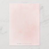 Dusty pink boho florale rustikale Hochzeitsdetails Begleitkarte (Rückseite)