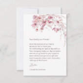 Dusty Pink Boho  Flowers Thank You Card Dankeskarte (Rückseite)