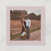 Dusty Pink Boho Foto Online UAWG QR Code Begleitkarte (Rückseite)