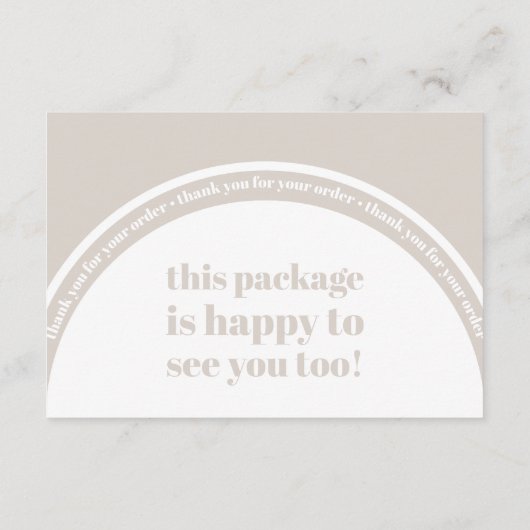 Dusty Pink Boho Vielen Dank für Ihre Bestellung kl Begleitkarte (Rückseite)