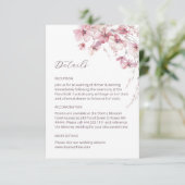Dusty Pink Boho Wildflowers Details Enclosure Card Begleitkarte (Stehend Vorderseite)