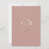 Dusty Pink Botanical Floral Brautparty Einladung (Rückseite)