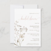 Dusty Pink Botanical Floral Brautparty Einladung (Vorderseite)