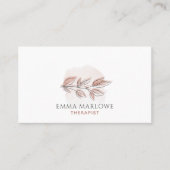 Dusty Pink Botanical Therapist Appointment Visitenkarte (Vorderseite)