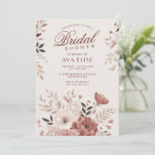 Dusty Pink Brautparty Einladung (Stehend Vorderseite)