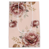 Dusty Pink Bridal High Tee Party Custom Mittlere Geschenktüte (Rückseite)