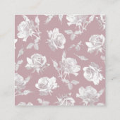 Dusty Pink Calligraphy QR Code Wedding Begleitkarte (Rückseite)