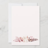 Dusty pink Champagne Floral Wedding Einladung (Rückseite)