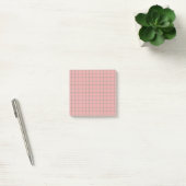 Dusty Pink Checkered Pattern Elegantes Grid Design Post-it Klebezettel (Büro)