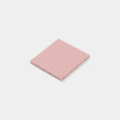 Dusty Pink Checkered Pattern Elegantes Grid Design Post-it Klebezettel (angewinkelt)