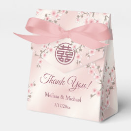 Dusty Pink Cherry Blossom Custom Chinese Wedding Geschenkschachtel