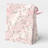 Dusty Pink Cherry Blossom Custom Chinese Wedding Geschenkschachtel (Rückseite)