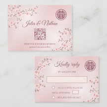Dusty PInk Cherry Blossom UAWG Chinese Wedding