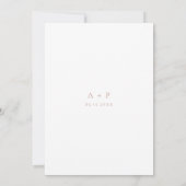 Dusty Pink Classic Minimal Wedding Einladung (Rückseite)