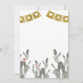 Dusty Pink Cowgirl Spanish Girl Baby Dusche Einladung (Rückseite)