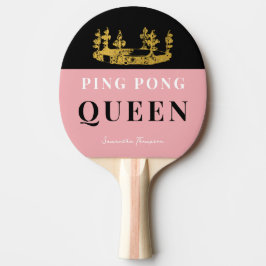 Dusty Pink Crown Table Tennis Queen Glam Custom Tischtennis Schläger