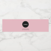 Dusty Pink Custom Logo & Text Business Company Wasserflaschenetikett (Einzelnes Label)