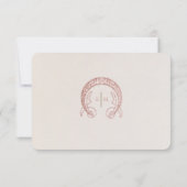 Dusty Pink Daisy Beilage Danke Karte Art Nouveau (Rückseite)