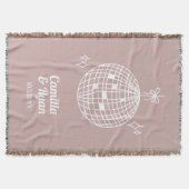 Dusty Pink Disco Ball Hochzeitstag Blanket Decke (Vorderseite)