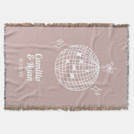 Dusty Pink Disco Ball Hochzeitstag Blanket Decke