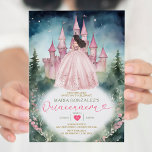 Dusty Pink Dress Forest Princess 15 Quinceañera Einladung<br><div class="desc">Dusty Pink Dress Prinzessin 15 Quinceañera Einladung Mis Quince 15 Anos,  16. Geburtstag Pink Castle Green Forest Matte Rose Gold Dress</div>