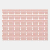 Dusty Pink Eid Adha Mubarak Kaaba Sheep Pattern Geschenkpapier Set (Vorderseite)