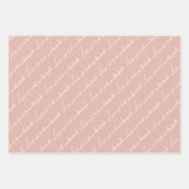 Dusty Pink Eid Mubarak Bilingual Geschenkpapier Set (Vorderseite 2)