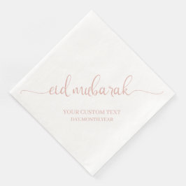 Dusty Pink Eid Mubarak Kalligrafie Custom Serviette