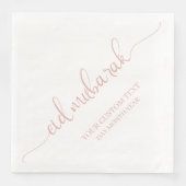 Dusty Pink Eid Mubarak Kalligrafie Custom Serviette (Vorderseite)