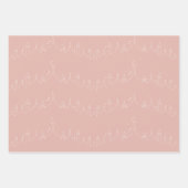 Dusty Pink Eid Mubarak Masjid Muster Design Geschenkpapier Set (Vorderseite 3)