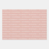 Dusty Pink Eid Mubarak Masjid Muster Design Geschenkpapier Set (Vorderseite)