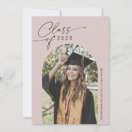 Dusty Pink, einfache Gewölbe Foto Abschluss Ankündigung