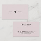 Dusty Pink Einfache minimale Berufliche Werbeaktio Visitenkarte (Vorne/Hinten)