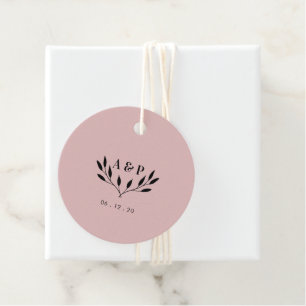 Dusty Pink   Einfache moderne Hochzeit Vielen Dank Geschenkanhänger