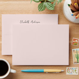 Dusty Pink Elegant Envelope Adresse