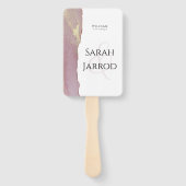 Dusty Pink Elegant Wedding Program Fächer (Vorderseite)