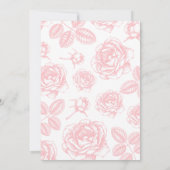 Dusty Pink Elegante Chinoiserie Hochzeit Einladung (Rückseite)