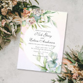 Dusty Pink Enchanted Garden Wedding Einladung