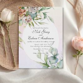 Dusty Pink Enchanted Garden Wedding Einladung