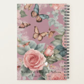 Dusty Pink Ethereal Floral Art Bridesmaid Planer (Rückseite)