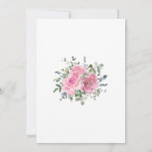 Dusty Pink Eukalyptus Botanische Hochzeit Einladung (Rückseite)