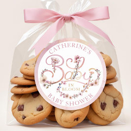 Dusty Pink Floral Baby in Bloom Aufkleber - Boho w