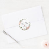 Dusty Pink Floral Brautparty Umschlag Aufkleber (Umschlag)