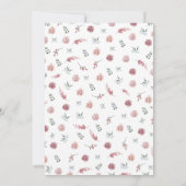 Dusty Pink Floral Bridal Shower Invitation Einladung (Rückseite)