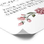 Dusty Pink Floral Bridal Shower Mimosa Bar Poster (Ecke)